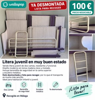Litera juvenil de madera