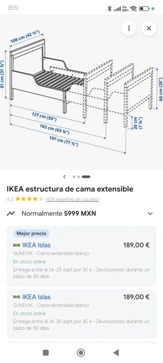 Cama infantil blanca