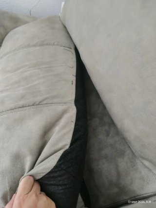 Sofá chaiselonge gris/beige