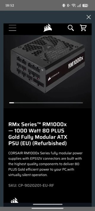 Fuente Alimentación Corsair RM1000x 1000W