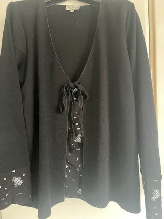 Twin-set nero con paillettes tg 50