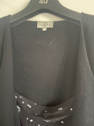 Twin-set nero con paillettes tg 50