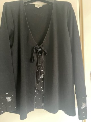 Twin-set nero con paillettes tg 50