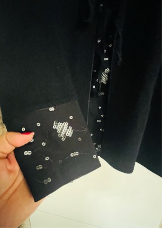 Twin-set nero con paillettes tg 50