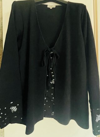 Twin-set nero con paillettes tg 50
