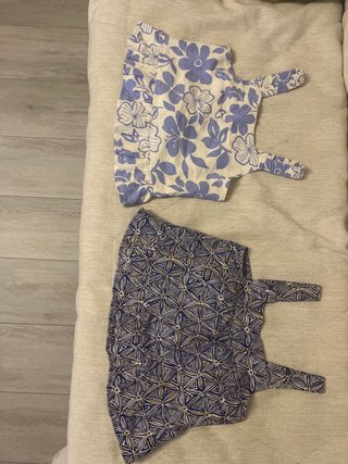 Camisetas blanca/azul Zara niña 8-9 años