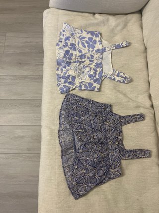 Camisetas blanca/azul Zara niña 8-9 años