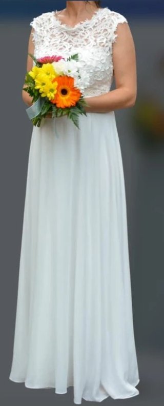 Vestido Novia Boho Blanco Talla S/M