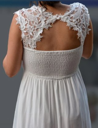 Vestido Novia Boho Blanco Talla S/M