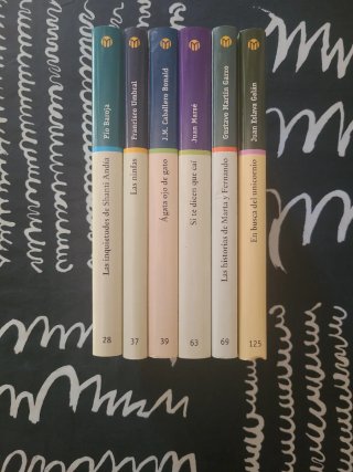 Seis libros de literatura obras en español sigloXX