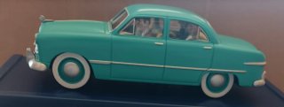 Tintin Coche 1/43 49 Ford Custom turquesa