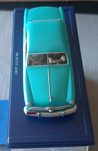Tintin Coche 1/43 49 Ford Custom turquesa