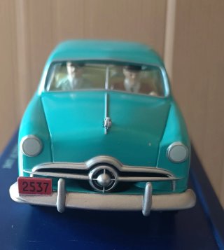 Tintin Coche 1/43 49 Ford Custom turquesa