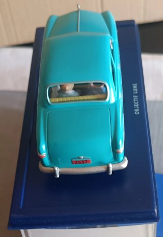 Tintin Coche 1/43 49 Ford Custom turquesa
