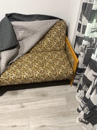 Sofá Cama Negro y Verde