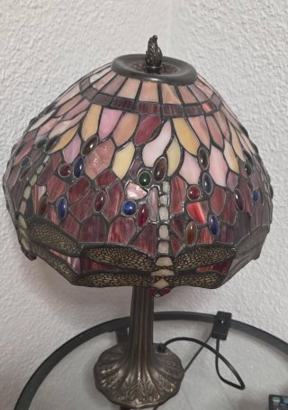 Lámpara Tiffany Vidrio y Metal Multicolor