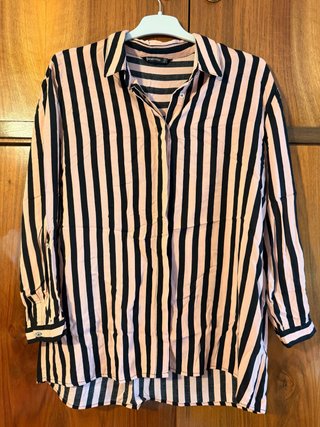 Camisa Fluida Rayas Stradivarius - Talla L