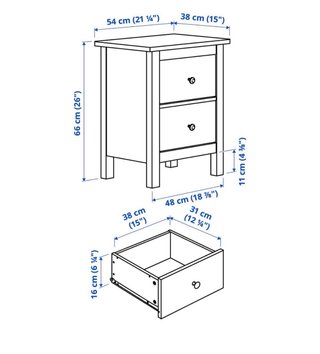 Mesita de noche Ikea blanca