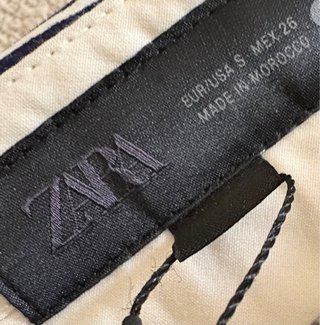 Pantalón Zara Rayas Azul Talla S Nuevo