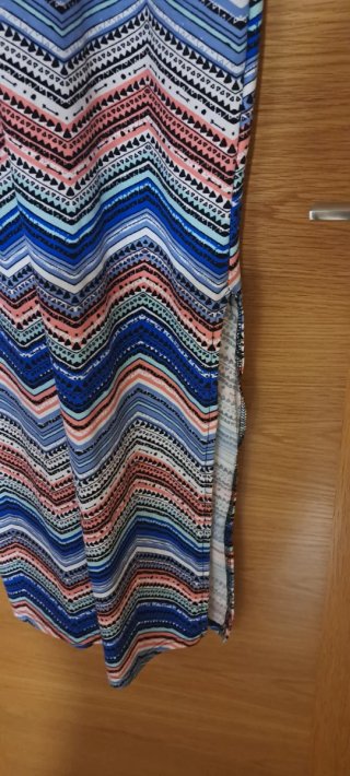 Vestido largo elástico verano multicolor