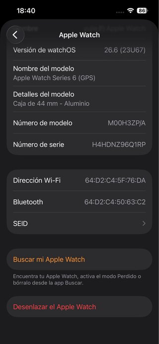 Apple Watch Series 6 44M GPS #96Q1RP