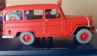 Tintin Coche 1/43 57 Jeep Willys Overland bomberos