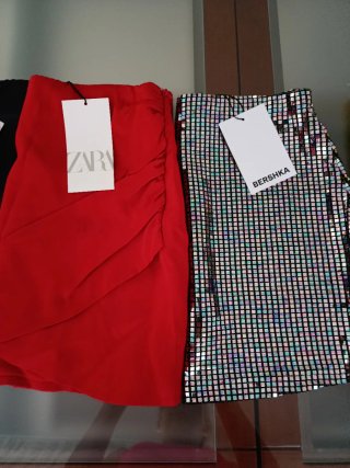 Lote 7 Mini Faldas y Falda pantalón, talla 34-36