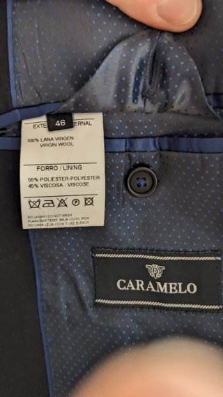 Traje de novio CARAMELO negro
