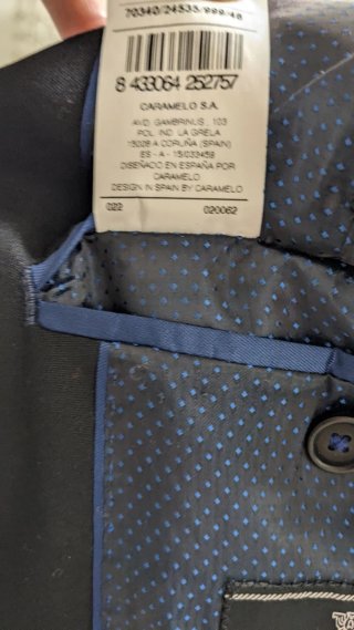 Traje de novio CARAMELO negro