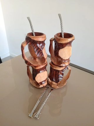Mate de madera de Calden con bombilla  acero inox.