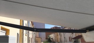 Toldo terraza eléctrico beige/gris