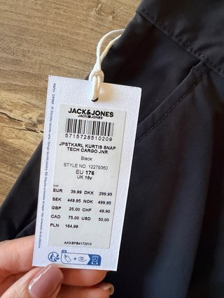 Pantalones cargo Jack & Jones negros 176 altura