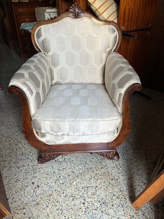 Sillón Individual Tapizado Madera