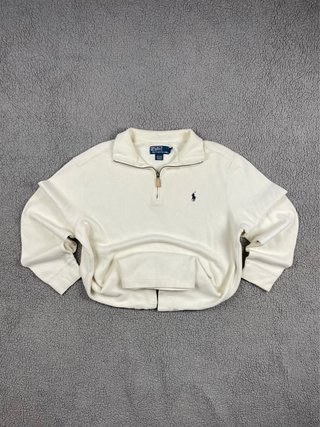 Ralph Lauren Quarter Zip Cream Vintage Y2K