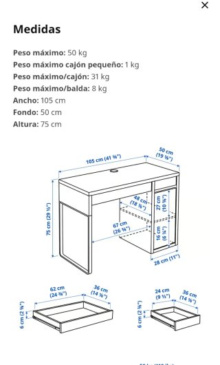 Escritorio Micke IKEA Blanco