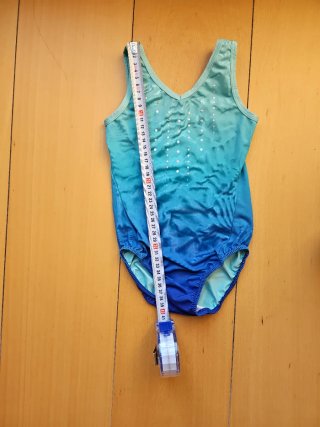 Maillot Gimnasia Niña Azul/Turquesa
