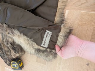 Chaquetón vintage pelo marrón y gris