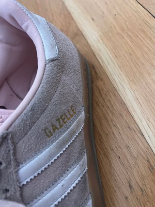 Adidas Gazelle grises y rosas