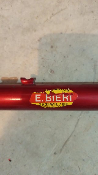 Cuadro Bicicleta Vintage Clásico Rojo