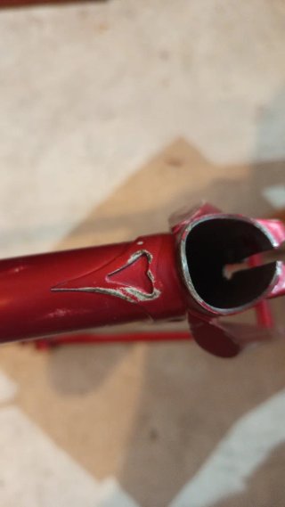 Cuadro Bicicleta Vintage Clásico Rojo