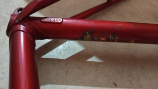 Cuadro Bicicleta Vintage Clásico Rojo