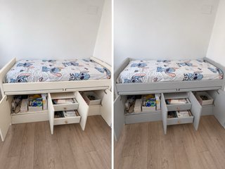 Cama infantil con almacenaje y cajones