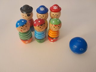 Bigjigs Toys Piratas Bolos (6 piezas)