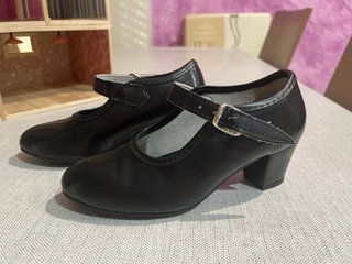 Zapatos Flamenca Niña Piel Tacon Creaciones Pasos