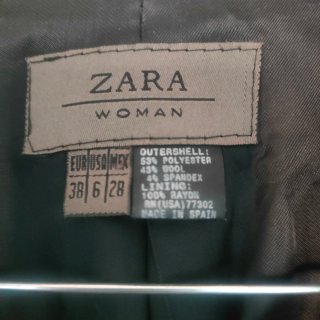 Chaqueta de mujer Zara Talla 38 Negra
