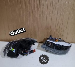 NM FAROS BMW E90 E91 05-08 OJOS ANGEL LED 3D FONDO NEGRO R14