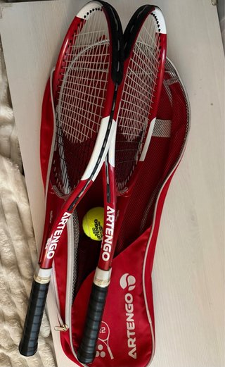 2 Raquetas Tenis Artengo con Funda y Pelota