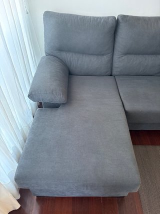 Sofá chaise longue gris 210cm