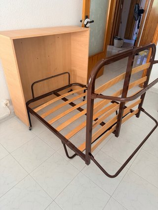 Mueble auxiliar madera con ruedas