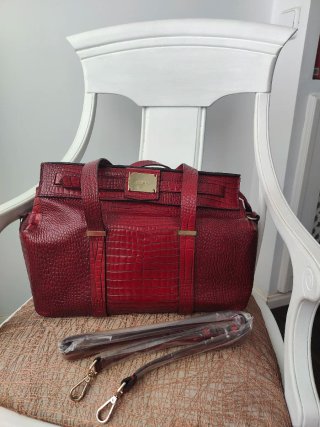 Bolso Uterqüe 100% Piel Rojo